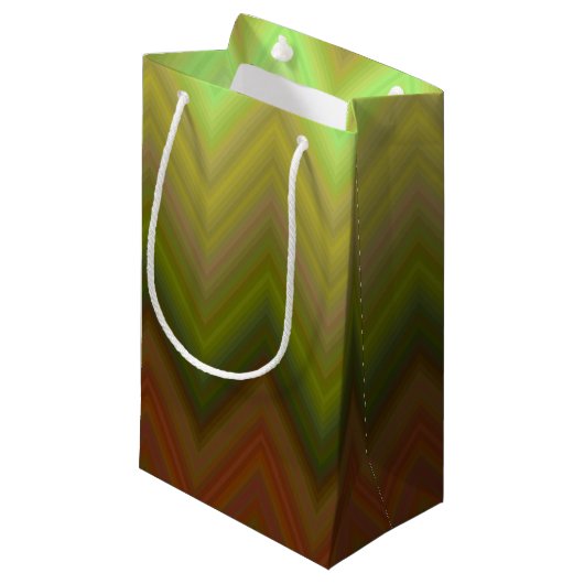 Cool Trendy Chevron Zigzag Ombre Klein Cadeauzakje (Voorkant Gekanteld)