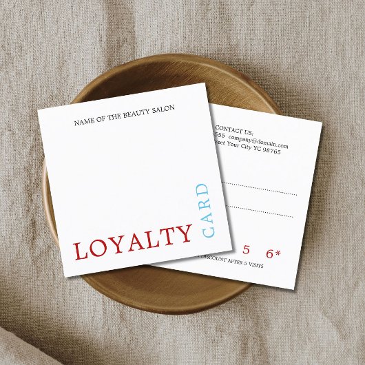 Cool Trendy Colorful Beauty Loyalty-Kaart Klantenkaartje