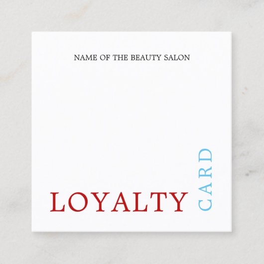 Cool Trendy Colorful Beauty Loyalty-Kaart Klantenkaartje (Voorkant)
