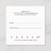 Cool Trendy Colorful Beauty Loyalty-Kaart Klantenkaartje (Achterkant)