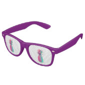 Cool Trendy Colorful Pineappel Retro Zonnebril (Gekanteld)
