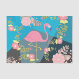Cool Trendy Cous Cute Pink Girly Floral Flamingo Tissuepapier