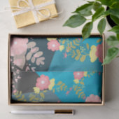 Cool Trendy Cous Cute Pink Girly Floral Flamingo Tissuepapier (Geschenk)