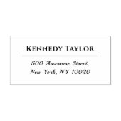 Cool Trendy Custom Name Script Text Return Address Rubberstempel (Afrduk)