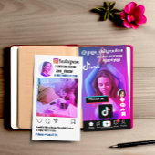 Cool Trendy dubbelzijdige Insta TikTok lay-out Visitekaartje