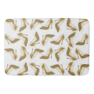 Cool trendy faux goudglitter hiel badmat