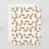 Cool trendy faux goudglitter hiel briefkaart (Voorkant / Achterkant)