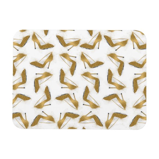 Cool trendy faux goudglitter hiel magneet (Horizontaal)