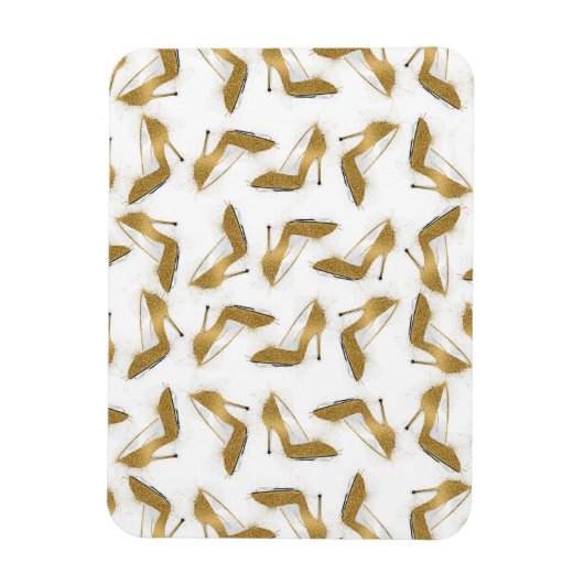 Cool trendy faux goudglitter hiel magneet (Verticaal)