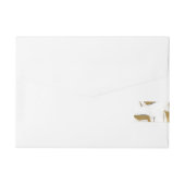 Cool trendy faux goudglitter hiel omwikkelbaar adreslabel (Achterkant)