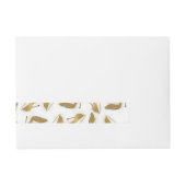 Cool trendy faux goudglitter hiel omwikkelbaar adreslabel (Voorkant)