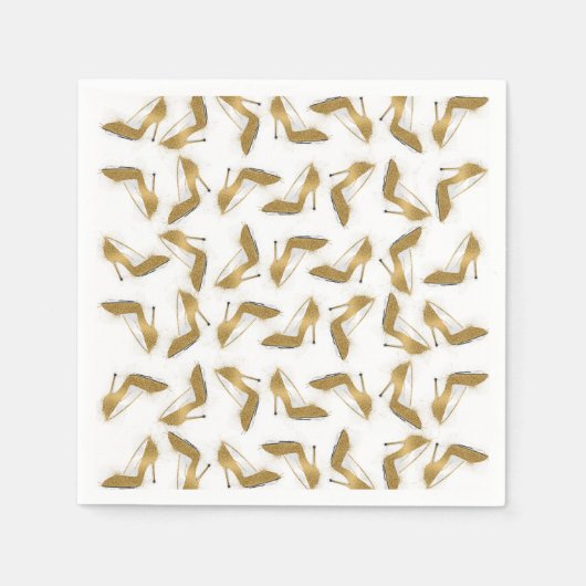 Cool trendy faux goudglitter hiel servet (Voorkant)