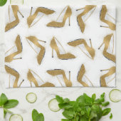 Cool trendy faux goudglitter hiel theedoek (Gevouwen)