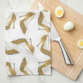 Cool trendy faux goudglitter hiel theedoek (Quarter Fold)