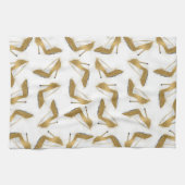 Cool trendy faux goudglitter hiel theedoek (Horizontaal)