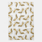 Cool trendy faux goudglitter hiel theedoek (Verticaal)