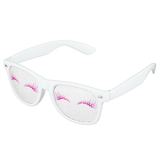 Cool Trendy Faux Lashes Retro Zonnebril (Gekanteld)