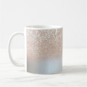 Cool Trendy Glitter, Silver - Gepersonaliseerd Koffiemok (Links)