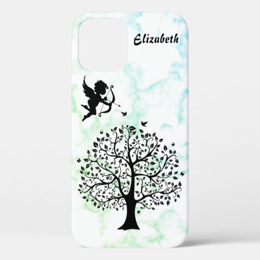 Cool Trendy Green Marble, Tree Hoesje-Mate iPhone  Case-Mate iPhone Case (Achterkant)