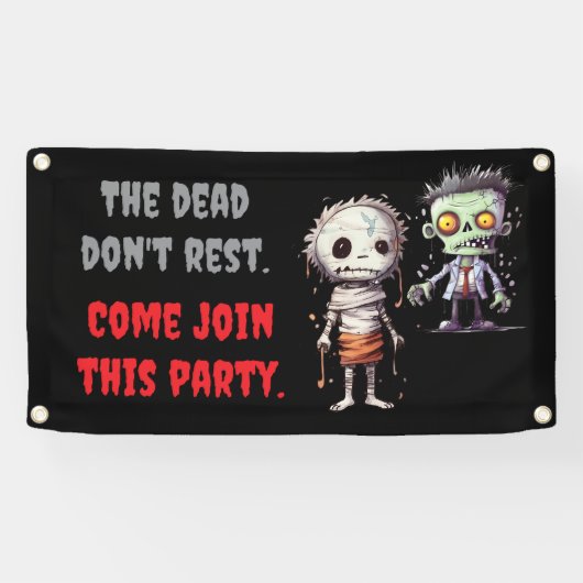 Cool Trendy Halloween Party Banner (Horizontaal)
