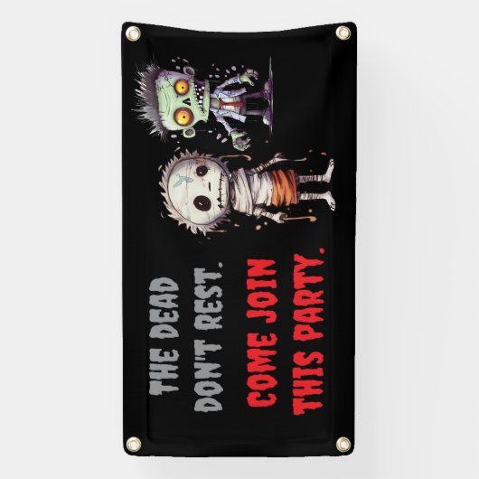 Cool Trendy Halloween Party Banner (Verticaal)