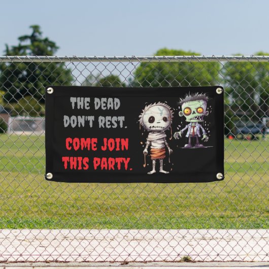 Cool Trendy Halloween Party Banner (Insitu)