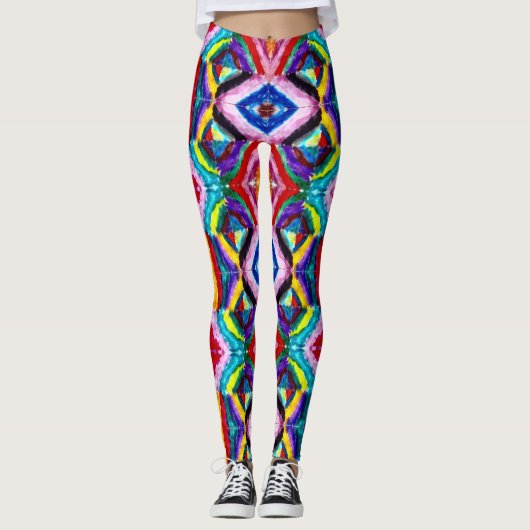Cool Trendy Hip Acid Rave Party Leggings (Voorkant)