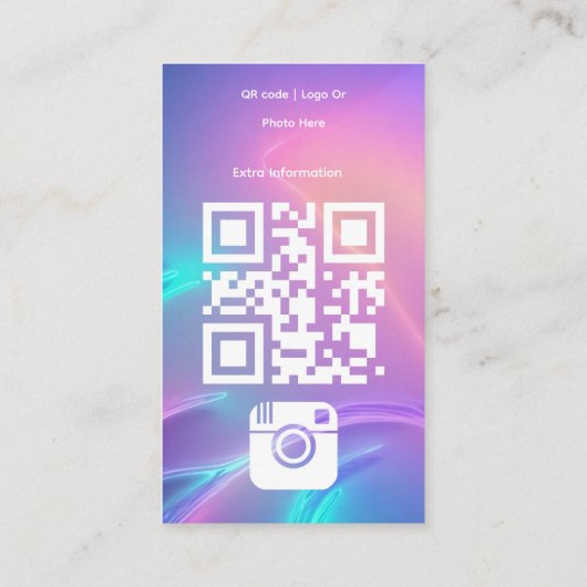 Cool Trendy Instagram profiel Visitekaartje (Achterkant)