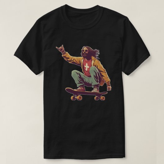Cool Trendy Jesus Christ skater T-shirt (Design voorkant)
