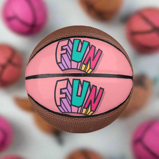 Cool Trendy Kleurrijke "Fun" Roze Sport Basketbal