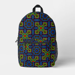 Cool trendy kleurrijke funky abstract ontwerp bedrukte rugzak