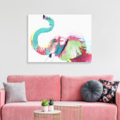 Cool Trendy Kleurrijke Olifant Canvas Afdruk (Insitu (Woonkamer))