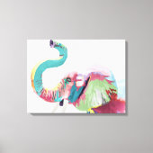 Cool Trendy Kleurrijke Olifant Canvas Afdruk (Voorkant)
