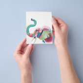 Cool Trendy Kleurrijke Olifant Flyer (Hand)
