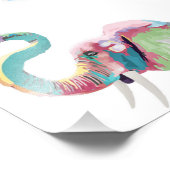 Cool Trendy Kleurrijke Olifant Foto Afdruk (Hoek)