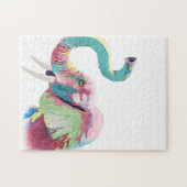 Cool Trendy Kleurrijke Olifant Legpuzzel (Horizontaal)