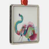 Cool Trendy Kleurrijke Olifant Metalen Ornament (Rechts)