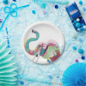 Cool Trendy Kleurrijke Olifant Papieren Bordje (Feest)