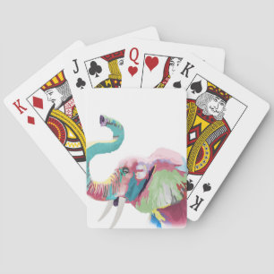 Cool Trendy Kleurrijke Olifant Pokerkaarten