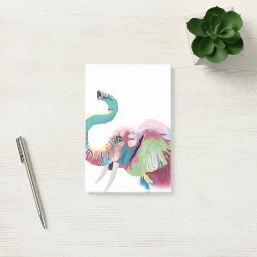 Cool Trendy Kleurrijke Olifant Post-it® Notes (Kantoor)