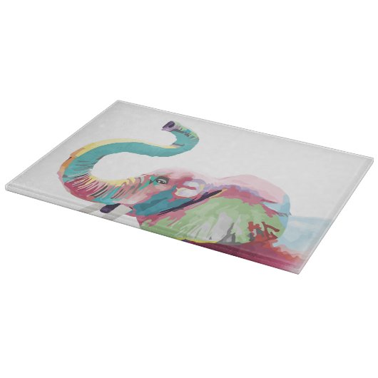 Cool Trendy Kleurrijke Olifant Snijplank (Hoek)