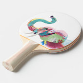 Cool Trendy Kleurrijke Olifant Tafeltennisbatje (Voorkant Gekanteld)