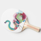 Cool Trendy Kleurrijke Olifant Tafeltennisbatje (Zijkant)