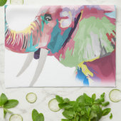 Cool Trendy Kleurrijke Olifant Theedoek (Gevouwen)