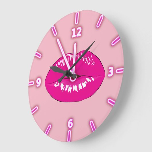 Cool Trendy Lips - Persoonlijk Grote Klok (Hoek)