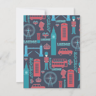 Cool trendy  London illustraties patroon