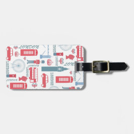 Cool trendy  London illustraties patroon Bagagelabel