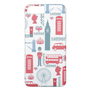 Cool trendy  London illustraties patroon iPhone 8/7 Plus Hoesje