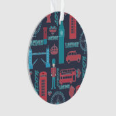 Cool trendy London illustraties patroon Ornament (voorkant)
