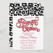 Cool Trendy luipaard typografie zoet 16 Kaart (Voorkant / Achterkant)